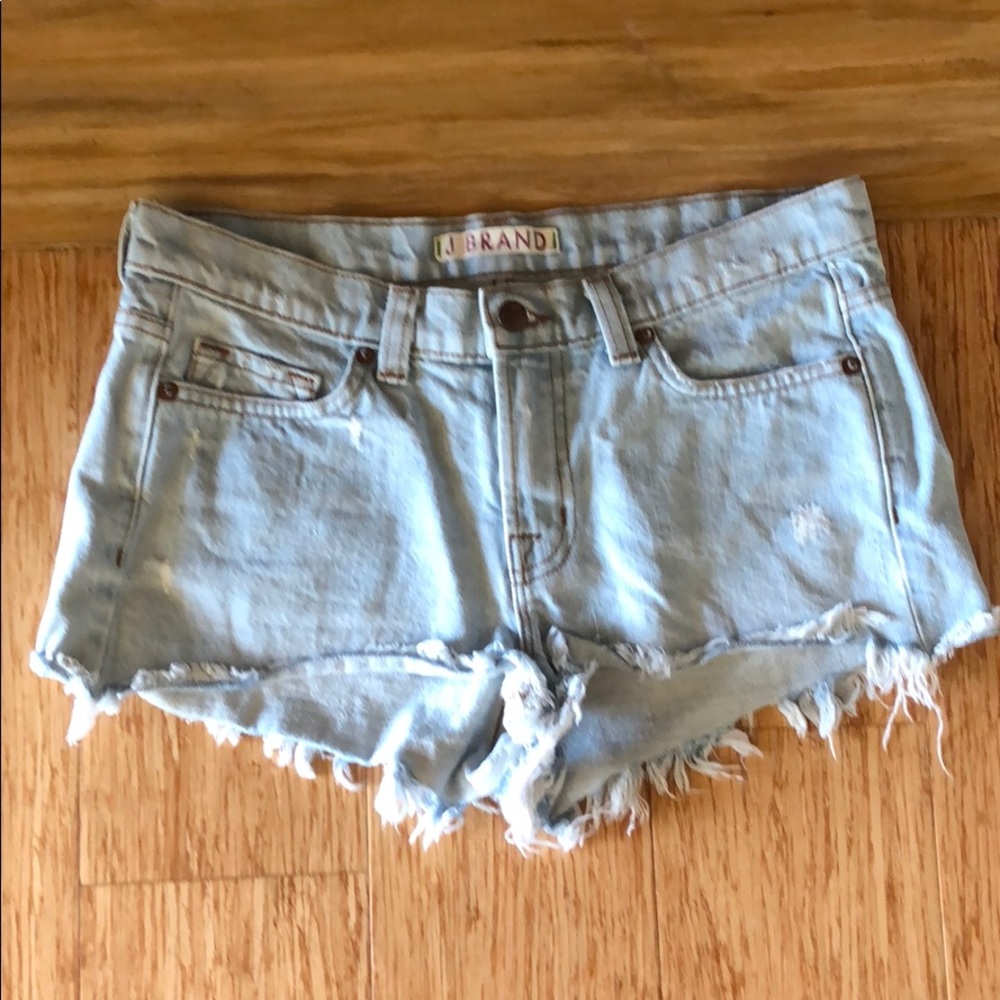 J Brand light wash mini shorts size 27